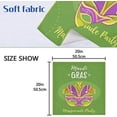 thumbnail image 7 of Coolnut Mardi Gras Cloth Napkins Set of 1, Oversized Washable Reusable Polyester Dinner Table Napkins for Family, Restaurant, Party Decor, 20 x 20 Inch, 7 of 7