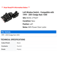 thumbnail image 2 of Left Window Switch - Compatible with 1999 - 2001 Dodge Ram 1500 2000, 2 of 2