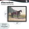 thumbnail image 4 of Stupell Industries Transitional Saddled Horse in Farm Yard Black Floating Frame Canvas Art, 21 x 17, by Stellar Design Studio, 4 of 8