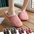 thumbnail image 7 of Lovskoo 2024 Fuzzy Slippers for Women and Men Mute Home Indoor Slippers for Couple Non-Slip Warm Fluffy Cotton Slippers Brown, 7 of 7