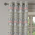 thumbnail image 3 of Ambesonne Ethnic Grommet Curtain, Geometric Pattern, 50" x 54", Cream Black Ruby, 3 of 6