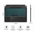 thumbnail image 6 of Type Cover for 13 inch Microsoft Surface Pro 9 / Pro 8 / Pro X, Wireless Thin Bluetooth Keyboard with Trackpad, 7 Colors Backlit, Pencil Holder, 6 of 7