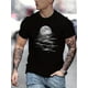 thumbnail image 1 of Vibrant Moon Print Crew Neck Short Sleeve T-Shirt - Men's Stylish Casual Tee for Spring and Summer - Trendy Streetwear Fashion with Versatile Design, 1 of 5