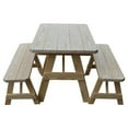thumbnail image 4 of Yellow Pine Traditional Picnic Table with 2 Benches, 4 of 21