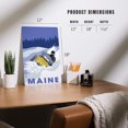thumbnail image 4 of Maine, Snowmobile Scene (12x18 Aluminum Art, Indoor Outdoor Metal Sign Decor), 4 of 5