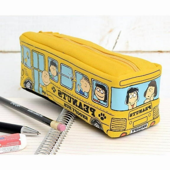 Cute Pencil Case for Pencil Pen Pencil Box Bag Holder for Students (Yellow Bus)