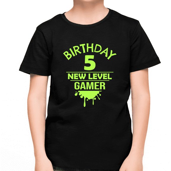 5th Birthday Boy Shirt 5 Year Old Birthday Shirt Gamer Shirt Birthday Shirt Boy 5th Birthday Gift