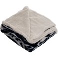 thumbnail image 2 of Lavish Home Fleece Sherpa Blanket Throw, Zebra, 2 of 3