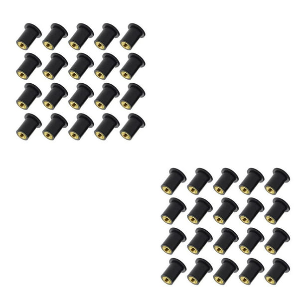Speravity Tornillo de goma para parabrisas de motocicleta, 20 piezas, fijación de repuesto portátil, Universal M5, sujetador de tuerca para 2piezas
