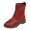 Red 2, variant on Wensltd Wide Calf Boots for Women Retro Style Fall Winter Classic Comfort Flat Boots Solid Color Shoes