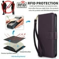thumbnail image 3 of TECH CIRCLE For iPhone XS Max Wallet Case with Card Holder,PU Leather Flip Folio Shell Magnetic Closure Wrist Strap Kickstand Shockproof Protective Cover for Apple iPhone XS Max 6.5" 2018,Darkpurple, 3 of 6