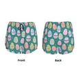 thumbnail image 3 of Picia Colorful Easter eggs Pattern Women's 2 in 1 Athletic Running Shorts High Waisted Workout Casual Gym Sweat Shorts with Comfy Liner Zipper Pockets-X-Large, 3 of 7