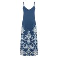thumbnail image 4 of Puntoco Vestidos Mujer Moda Elegante Verano Casual Sólido V-Cuello Camis Vestido Largo Sin Mangas, 4 of 5
