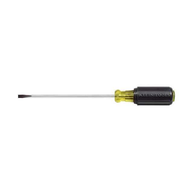 Destornillador Klein Tools 601-10 de cabeza plana con punta de gabinete de 3/16 pulgadas