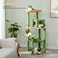 thumbnail image 4 of PAWZ Road 56.3" Multi-Level Cat Tree for Large Breed Cat Tower Indoor with 2 Door Condo Green, 4 of 7