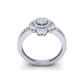 thumbnail image 3 of Natural 0.5ct Round Cut Diamond Prong Women's Fancy Cluster Engagement Ring Bridal Solid 14K Gold GH SI2, 3 of 3