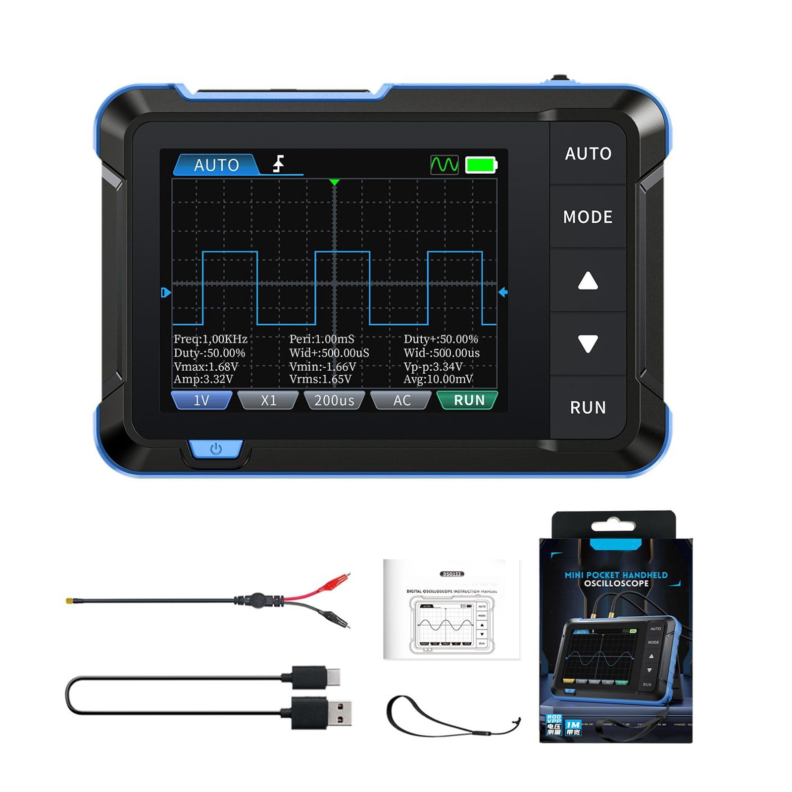 DSO153 Digital Portable Oscilloscope Signal 2in1 1MHz Bandwidth
