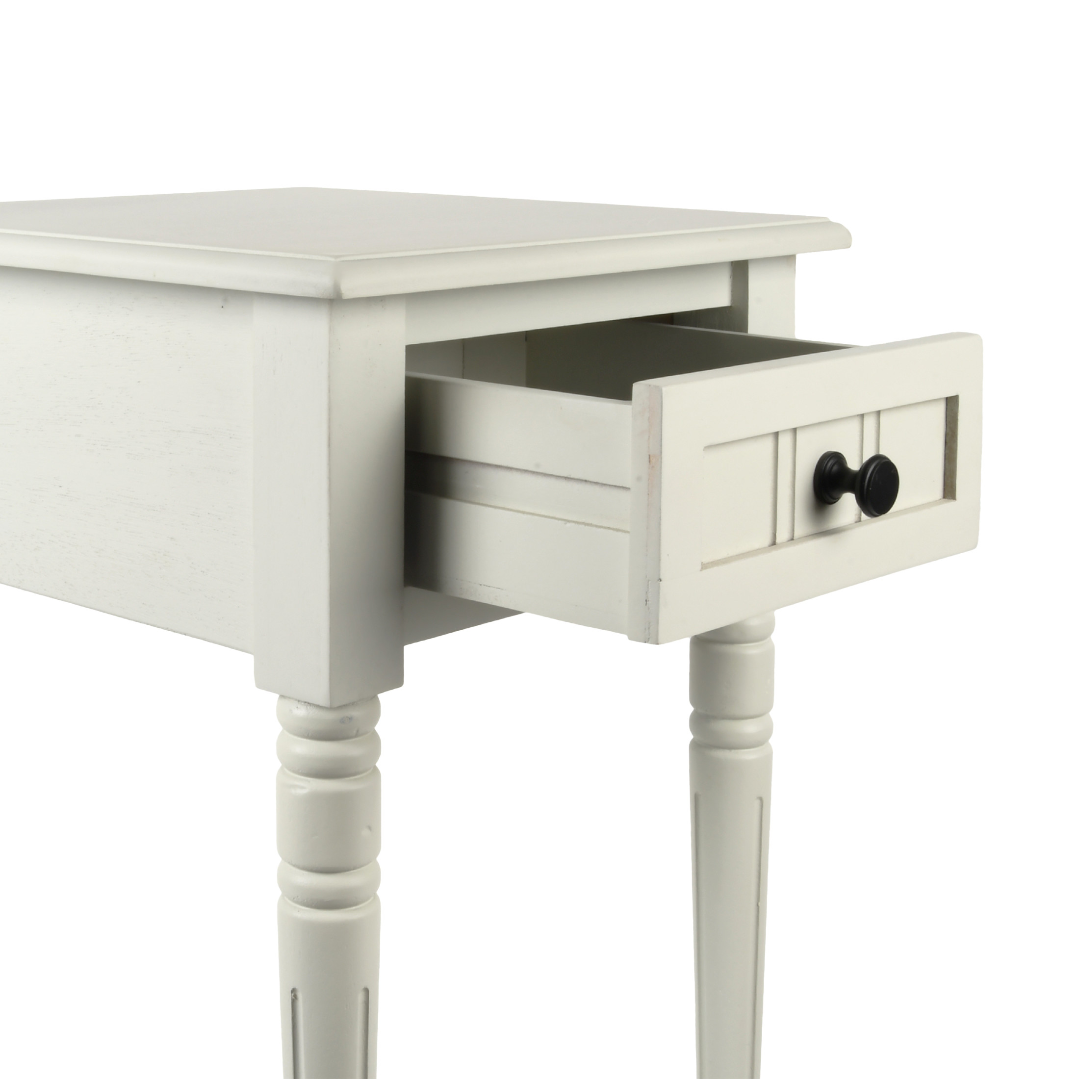 Decor Therapy Simplify 1-Drawer Accent Table, Sturdy Narrow End Table, 28" x 14" x 14" - Sea Glass