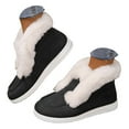 thumbnail image 3 of CAICJ98 Women Winter Boots Senior Comfy Ankle Boots Ladies Warm And Comfy Casual Slip on Shoes (Black,Size 6.5), 3 of 8