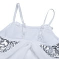 thumbnail image 5 of Miaeowve Kids Girls Lyrical Ballet Dance Dress Chiffon Sequins Sleeveless Straps Camisole Flowy Dresses Dancewear White 12, 5 of 7