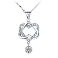 thumbnail image 1 of Uinagy Simple Double Heart Wrap Diamond Pendant Necklace, 1 of 9
