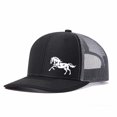 thumbnail image 4 of Running Horse Color Block Trucker Hat Unisex Adjustable Cotton Breathable Fashion Cap for Travel Daily Wear, 4 of 11