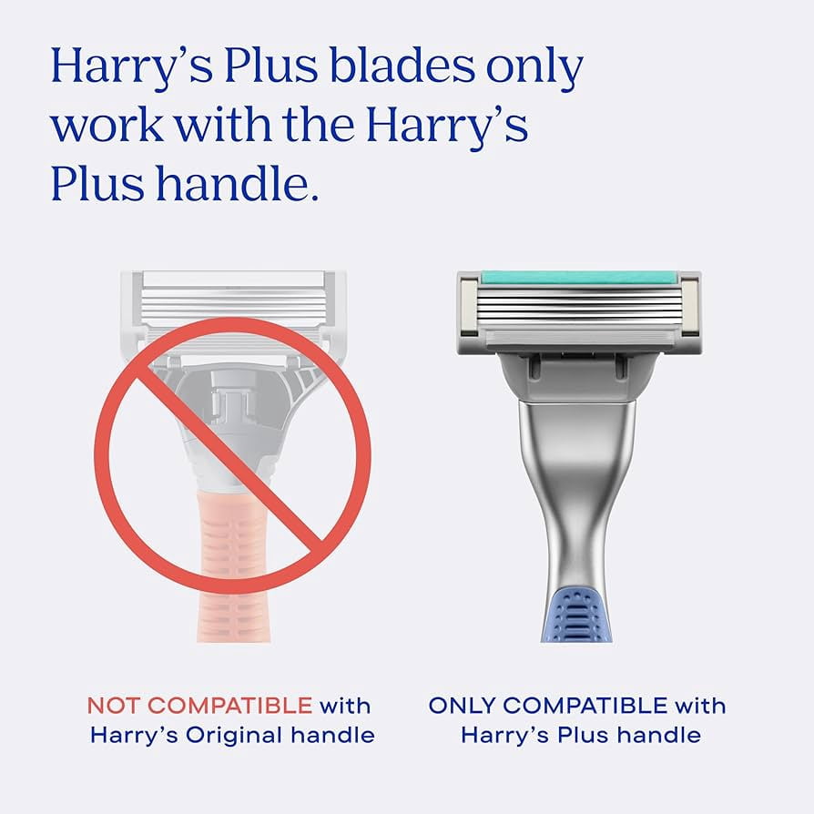 Harry's Plus Razor Blade Refills, 11 Pack and 1 Harry's Original Plus Handle Bulk Repack . 5-Blade Cartridges with Precision Trimmer, Compatible with 'Harry's Plus' Razors for Men