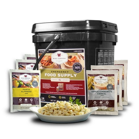 Wise 84 Serving Freeze Dried Entree and Breakfast Grab and Go Bucket