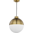 thumbnail image 1 of Progress Globe 1-Light LED Pendant in Brushed Bronze with Opal Glass Shade, 1 of 1