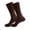 03-Coffee, variant on Men's Long Tube Color Blocked Combed Comfortable Breathable Casual Socks 02-White 26-28cm