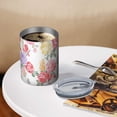 thumbnail image 3 of 12oz Coffee Tumblers Pioneer Flower Floral Print Pattern Stainless Steel Vacuum Insulated Travel Tumbler Coffee Cups Mug with Lid and Straw with Cleaning Brush for Cold & Hot Drinks, 3 of 5
