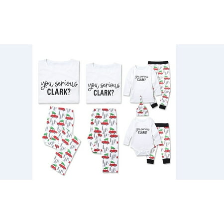 

Fanvereka Matching Family Christmas Parent-child Pajamas Jammies Clothes Cotton Letter Printed Holiday Sleepwear Sets Long Sleeve Pjs