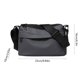 thumbnail image 3 of Bolsa bandolera de hombre Mochila impermeable de nylon en el pecho al hombro, mochila mensajera tipo bandolera negra, ligera 0,49 lb, 9,84 x 6,3 x 3,93 pulgadas, para viajes deportivos al aire libre, 3 of 6