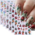 thumbnail image 1 of Pegatinas navideñas para decoración de uñas BMKKOT, diseño de campanas con forma de acebo, 1 of 8