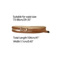 thumbnail image 3 of INSPIRE CHIC Women's Skinny Embossed Leather Belts Alloy Pin Buckle Belt Red-brown 104cm/41'', 3 of 4