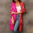 thumbnail image 5 of Vedolay Cardigans for Women Solid Casual Basic Comfy Loose Fit Long Sleeve Open Front Cardigan Red,M, 5 of 5