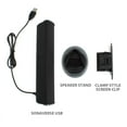 thumbnail image 2 of GOgroove USB Laptop Computer Speaker with Clip-On Portable Soundbar Design (Black), 2 of 9