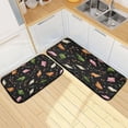 thumbnail image 7 of 2-Piece Kitchen Rugs Set Non-Slip Mats Carpet Floor for Kitchen, Bathroom (19.7"x27.6" & 19.7"x47.2") Colorful Swirl-shaped Candies, 7 of 7