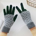 thumbnail image 4 of Winter Knit Gloves for Men Women Soft Stretch Fleece Thermal Warm Gloves Cold Weather Fashion Full Finger Gloves, 4 of 5