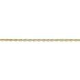 thumbnail image 2 of 10k Yellow Gold 1.5mm Diamond-Cut Rope Foot Chain Ankle Bracelet Anklet - with Secure Lobster Lock Clasp 7", 2 of 5