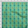 thumbnail image 4 of oneOone Cotton Poplin Green Fabric Ikat Sewing Fabric By The Yard Printed Diy Clothing Sewing Supplies 56 Inch Wide, 4 of 4