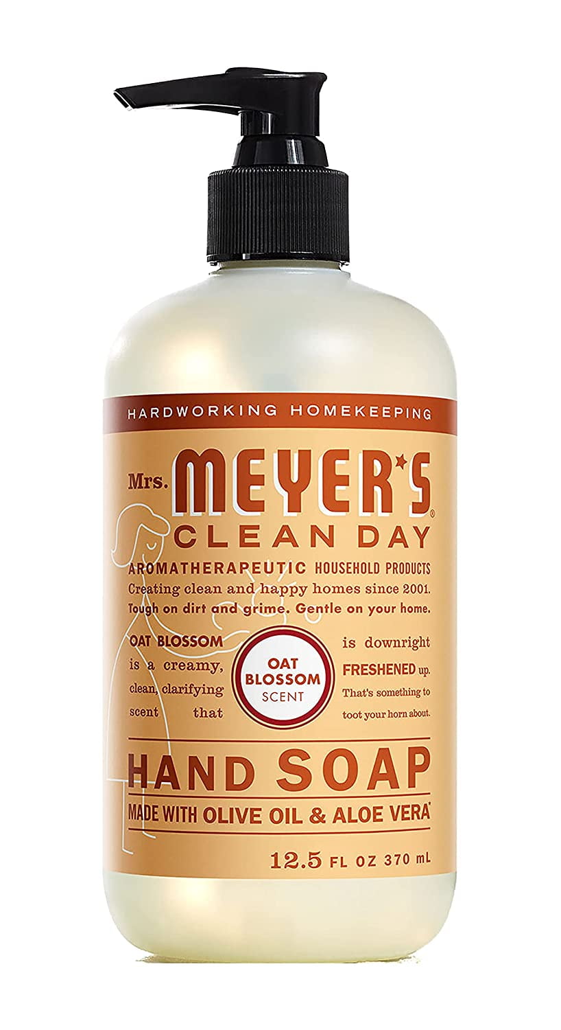 Mrs. Meyer’s Clean Day Liquid Hand Soap Variety Pack, 1 Rain Water Scent Hand Soap, 1 Oat Blossom Scent Hand Soap, 1 Plum Berry Scent Hand Soap, 12.5 FL OZ (3 CT)