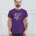 thumbnail image 3 of Tee Hunt Merry and Bright Cute Christmas T-Shirt Jolly Santa Xmas Men's Tee, Purple, X-Large, 3 of 5