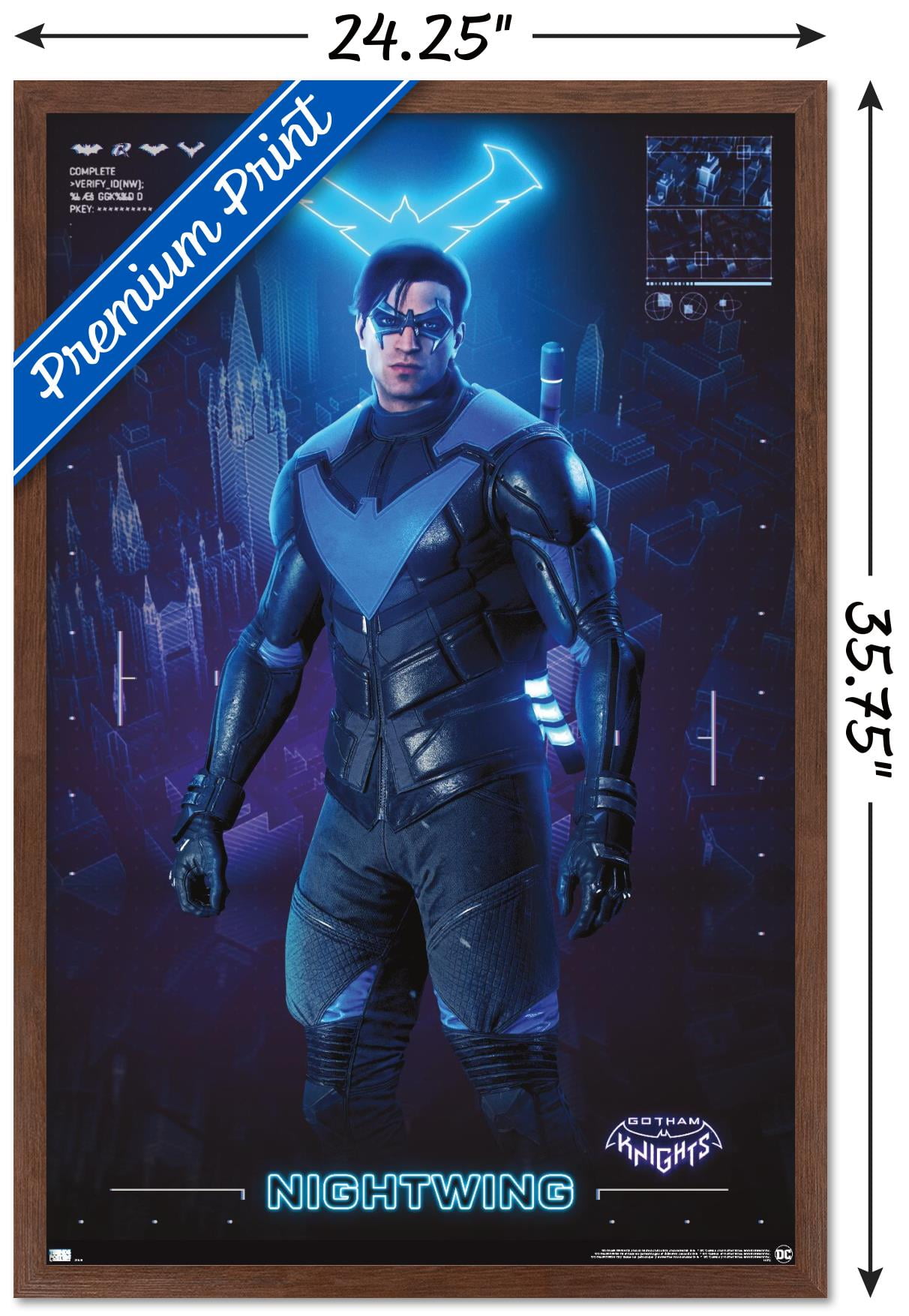 DC Comics Gotham Knights - Nightwing Wall Poster, 22.375" x 34" Framed