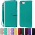 thumbnail image 2 of Luxury Wallet Case For iPhone 6 6S Case iPhone 7 8 Plus Soft Silicone Leather Flip Case For Coque iPhone 8 7 6 6S Plus Cover Bag Light Purple iPhone 7 Plus, 2 of 6