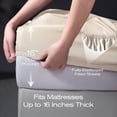 thumbnail image 5 of Tencel Sheet Set  Size,  Eucalyptus Lyocell, Breathable & Cooling , Deep Pocket Up to 15 Inch, Silky Soft, Ideal for  s - 3 count (, Sand), 5 of 6