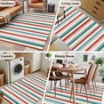 thumbnail image 5 of Red Green Blue Striped Area Rugs 4'x6', Washable Small Throw Rugs for Office Bathroom, Modern Farmhouse Stripes Indoor Outdoor Rug Non-Slip Low Pile Carpet Runner Reversible Floor Mats, 5 of 8