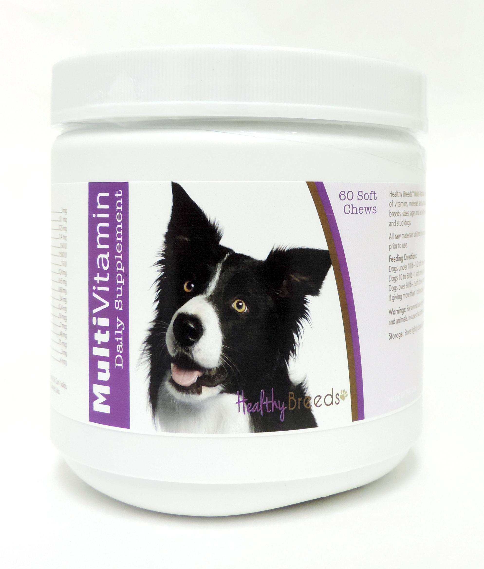 Healthy Breeds Dog MultiVitamin Soft Chew for Border Collie, Daily