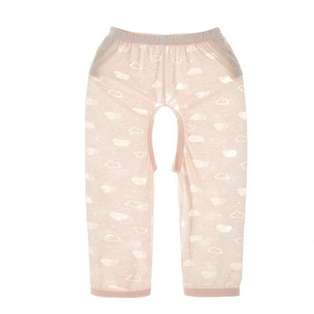 

KAOU Baby Leggings Super Thin Breathable Cotton Breathable Open Crotch Pants for Summer