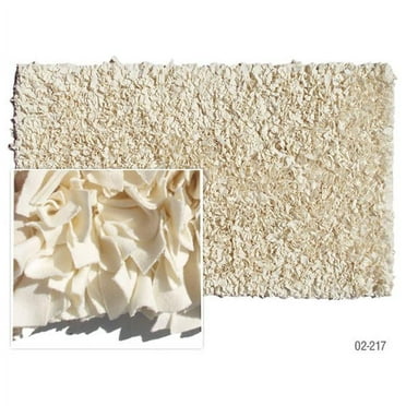The Rug Market 02217R 4 ft. x 4 ft. Shaggy Raggy Woven Shag Rug - Cream